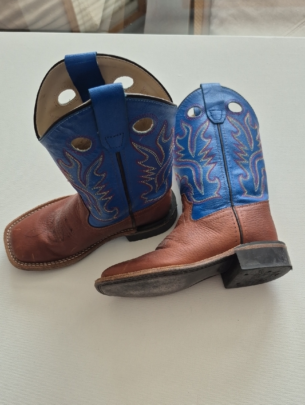 Kids Leather Cowboy Boots Size 13.0 D